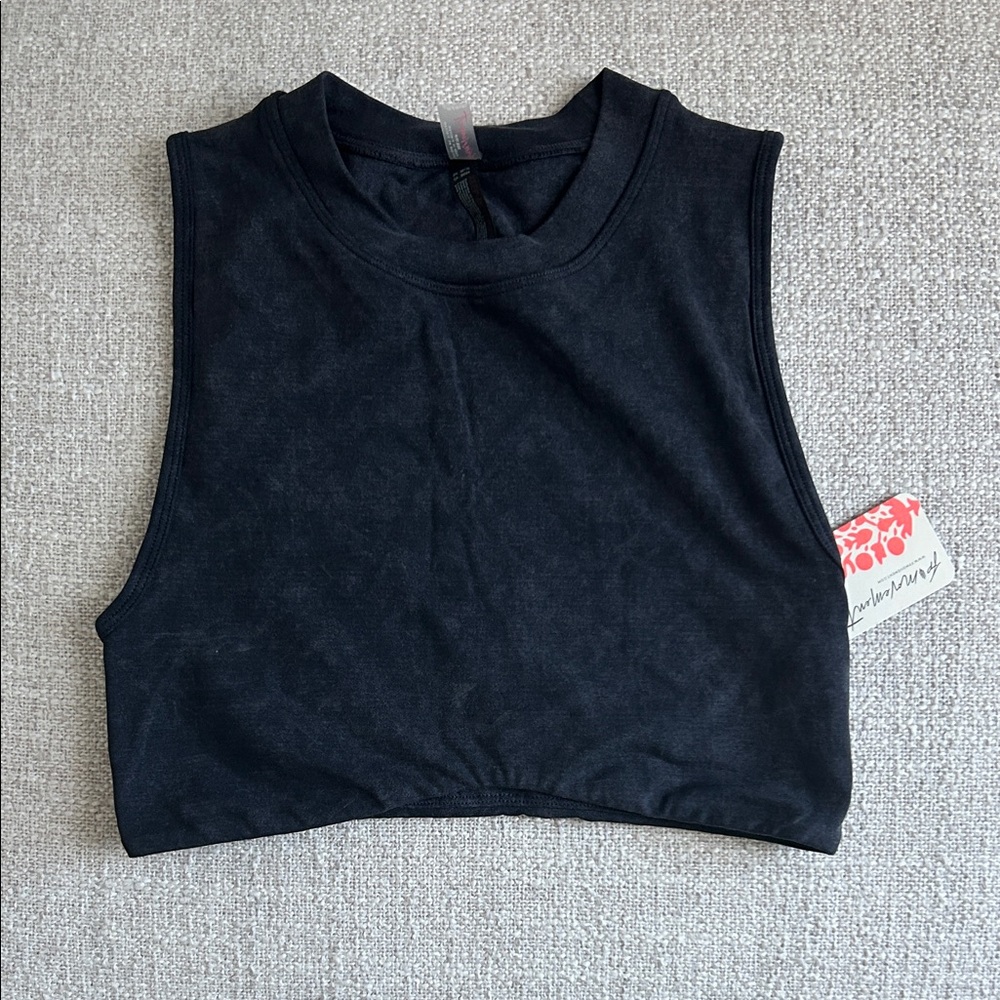 BRAND NEW Free People Black Sleeveless Crop Top